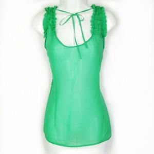 Naked zebra top, blouse, size Large, green blouse